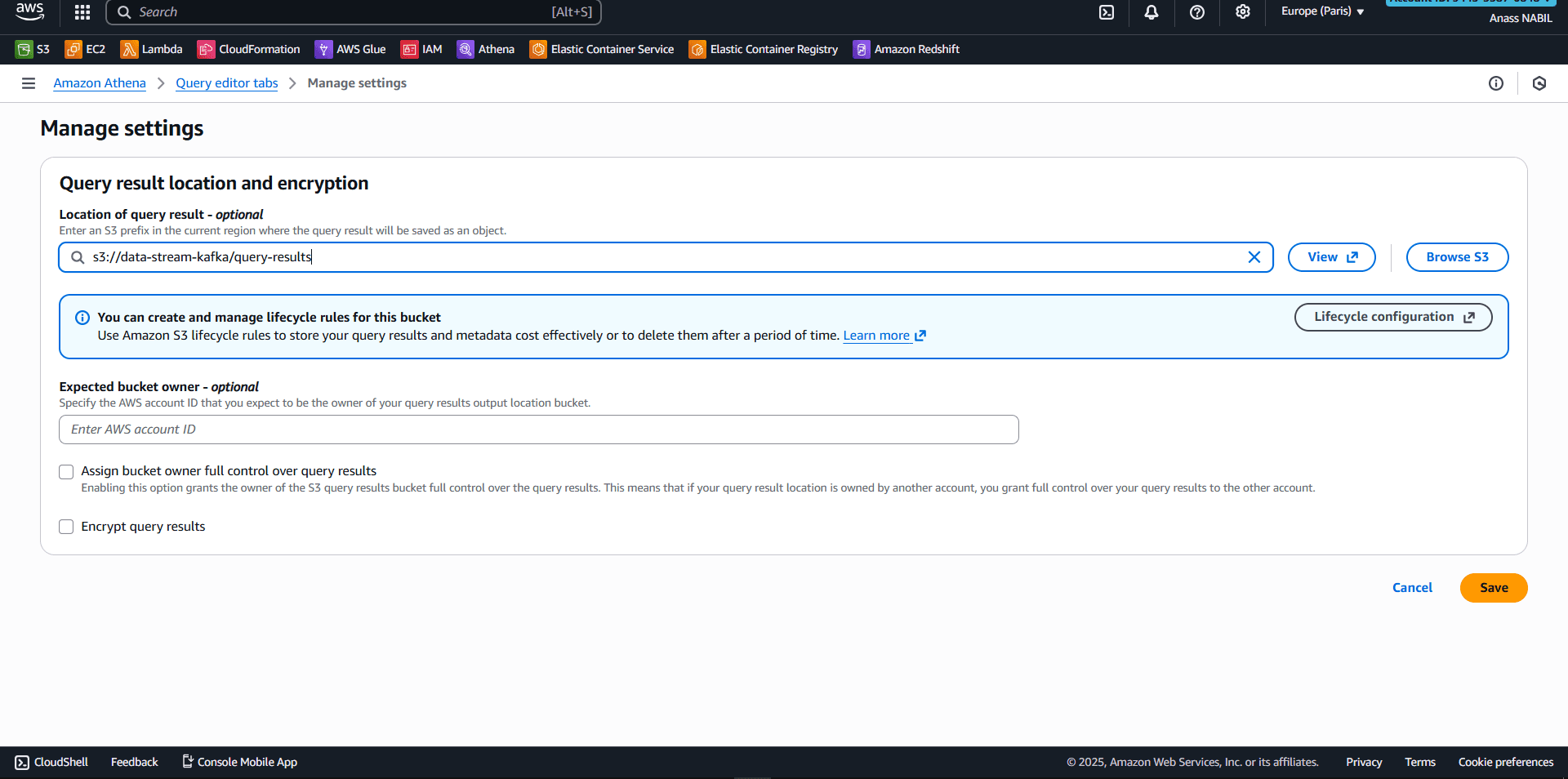 Athena Query Editor
